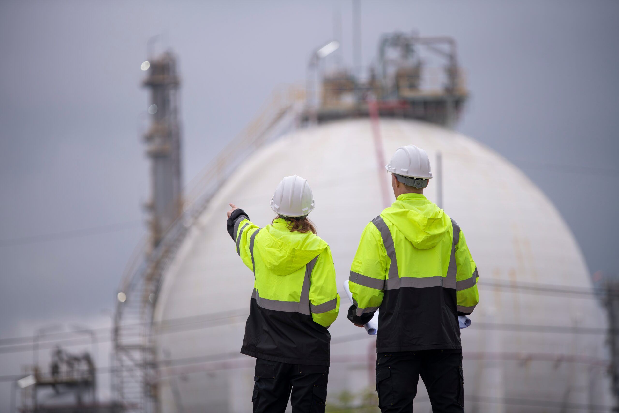 Construction consultant reviewing project requirements on site
